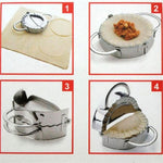 Moules à raviolis en acier inoxydable, emporte-pièces pour pâte, accessoires de cuisine, outils de pâtisserie, Grand 9,7 cm avec boîte blanche, Petit 7,7 cm avec boîte blanche, Couteau rond à raviolis 8,3 cm, Couteau rond à raviolis 7,3 cm