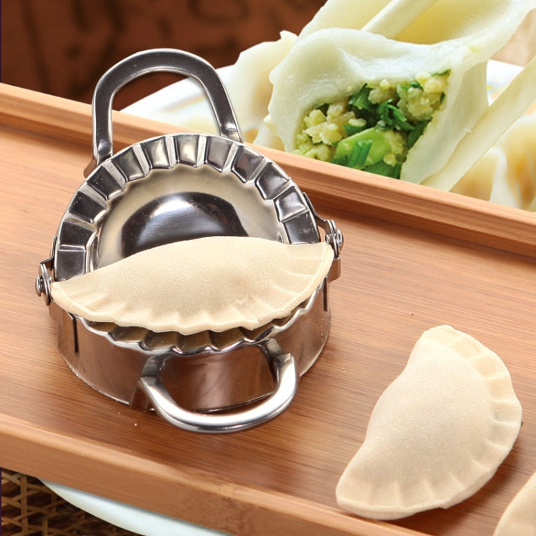 Moules à raviolis en acier inoxydable, emporte-pièces pour pâte, accessoires de cuisine, outils de pâtisserie, Grand 9,7 cm avec boîte blanche, Petit 7,7 cm avec boîte blanche, Couteau rond à raviolis 8,3 cm, Couteau rond à raviolis 7,3 cm