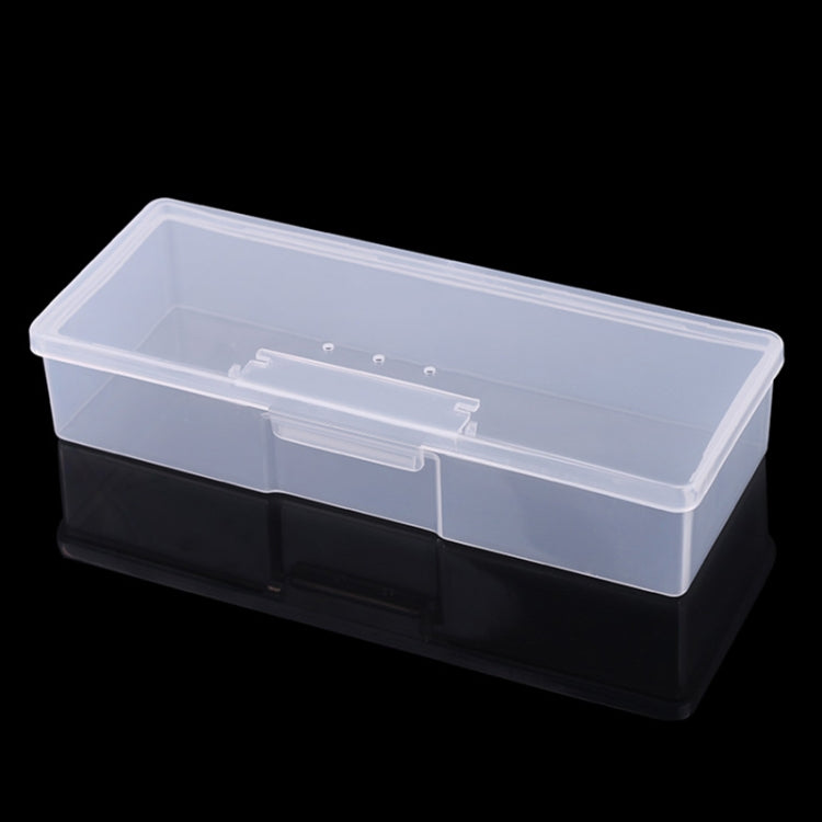 Boîte de rangement transparente en plastique pour outils de manucure