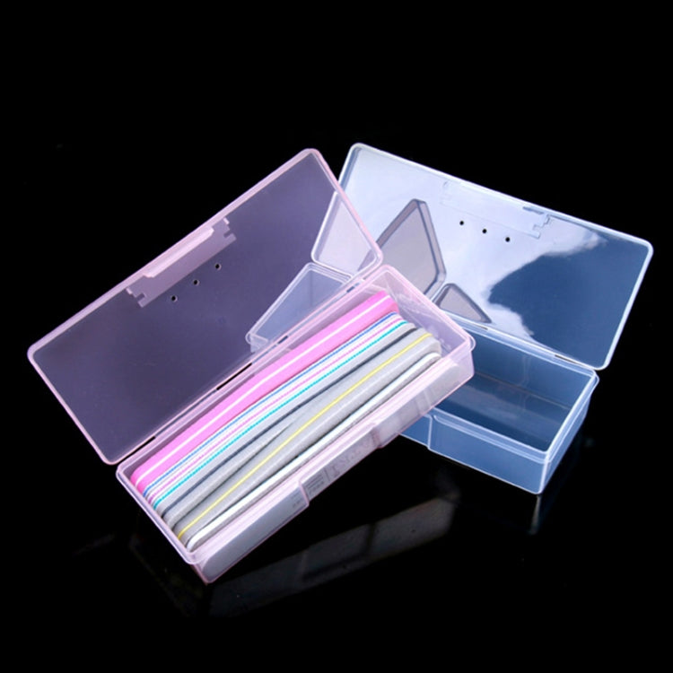 Boîte de rangement transparente en plastique pour outils de manucure