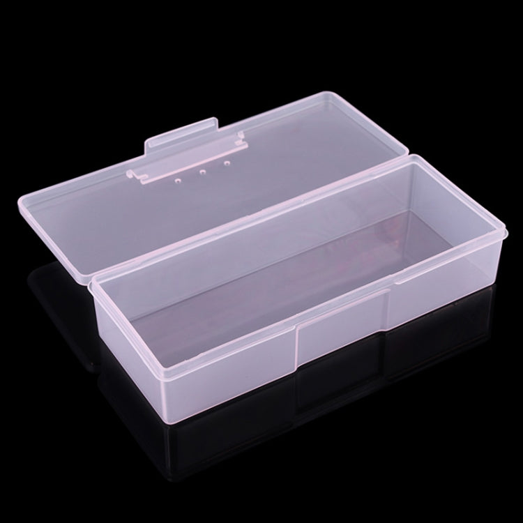 Boîte de rangement transparente en plastique pour outils de manucure