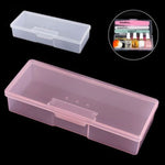 Boîte de rangement transparente en plastique pour outils de manucure