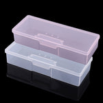 Boîte de rangement transparente en plastique pour outils de manucure