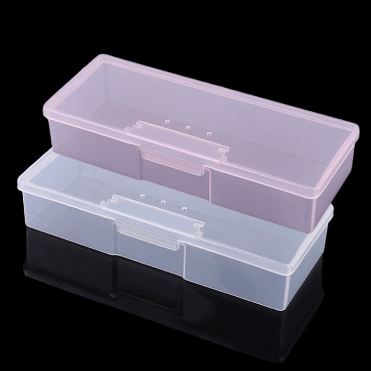 Boîte de rangement transparente en plastique pour outils de manucure