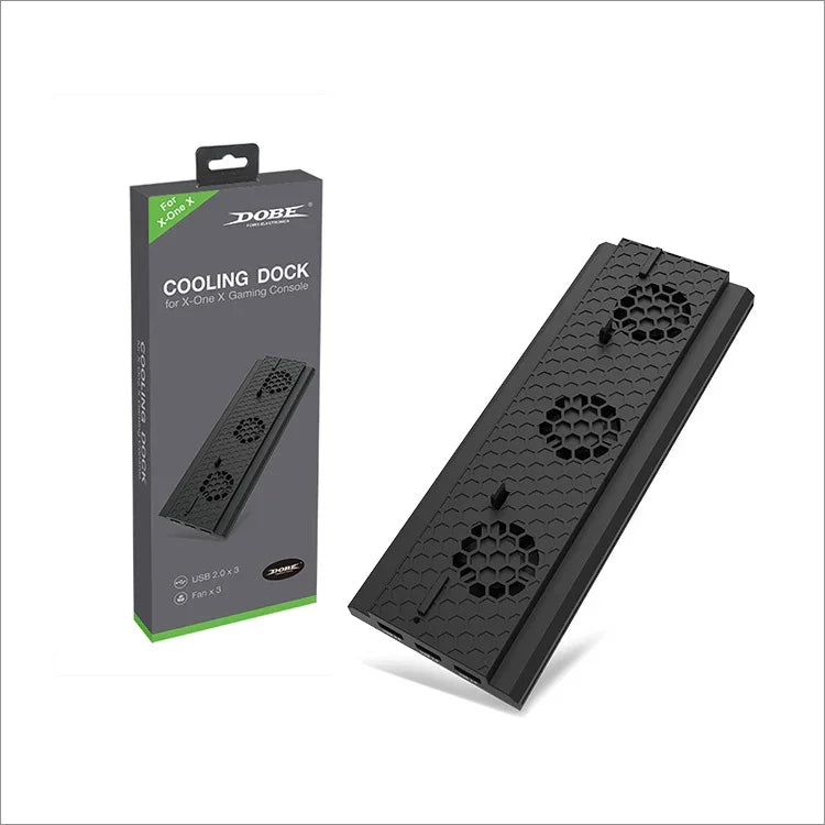 Support vertical de refroidissement DOBE TYX-1768 avec dissipateur thermique et ventilateur intégré pour console de jeux Xbox One X, TYX-1768