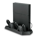 Support de refroidissement multifonction KJH PSLIM-03, support ultra-fin avec ventilateur et chargeur pour console PS4 / SLIM, PSLIM-03