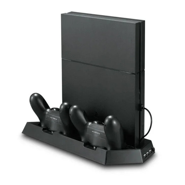 Support de refroidissement multifonction KJH PSLIM-03, support ultra-fin avec ventilateur et chargeur pour console PS4 / SLIM, PSLIM-03