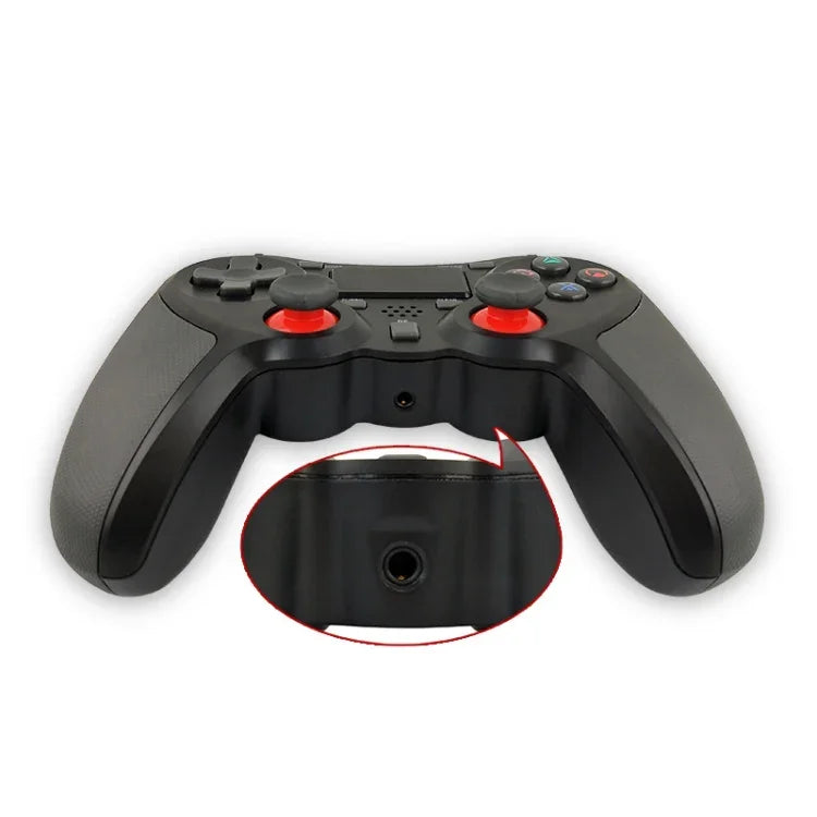 Manette de jeu sans fil caoutchoutée avec Bluetooth pour console PS4
