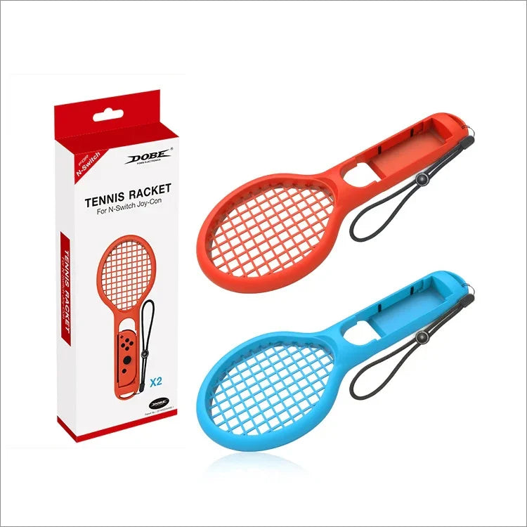 Poignée BODE pour raquette de tennis, manche de jeu NS Game Grip TNS1843 pour Switch, raquette de tennis (rouge et bleu)