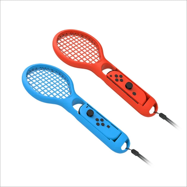 Poignée BODE pour raquette de tennis, manche de jeu NS Game Grip TNS1843 pour Switch, raquette de tennis (rouge et bleu)