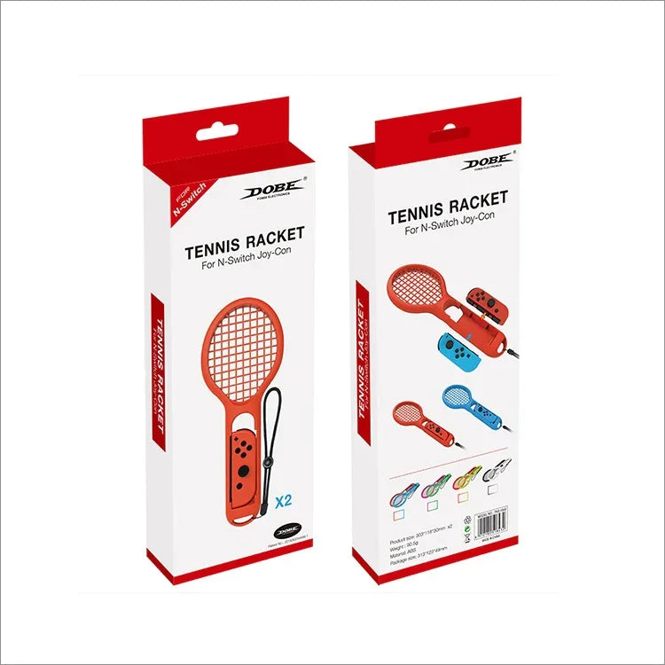 Poignée BODE pour raquette de tennis, manche de jeu NS Game Grip TNS1843 pour Switch, raquette de tennis (rouge et bleu)