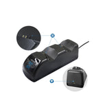 Station d'accueil double chargeur USB avec indicateur LED pour manette sans fil PS4, SND-401