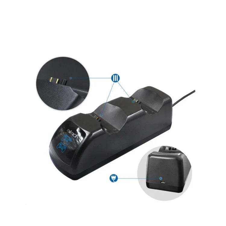 Station d'accueil double chargeur USB avec indicateur LED pour manette sans fil PS4, SND-401