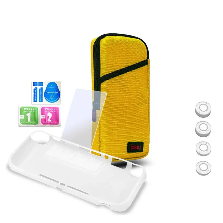 Sac de rangement iplay Host, film trempé + capuchon de protection + coque de protection 7 en 1 pour Switch Lite