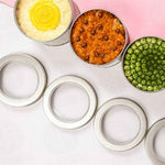 Boîte en Fer Blanc Couvercle Supérieur Rond Profond avec Fenêtre Transparente pour Alimentation, Thé, Gâteau (9cm x 9cm x 6cm)