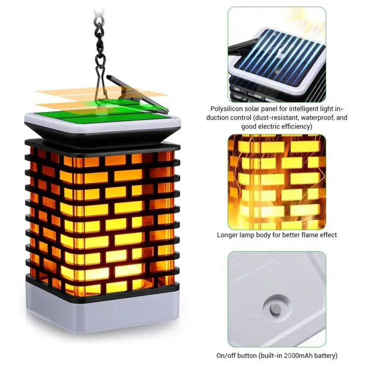 Lampe torche solaire LED à induction pour jardin, étanche, pour extérieur