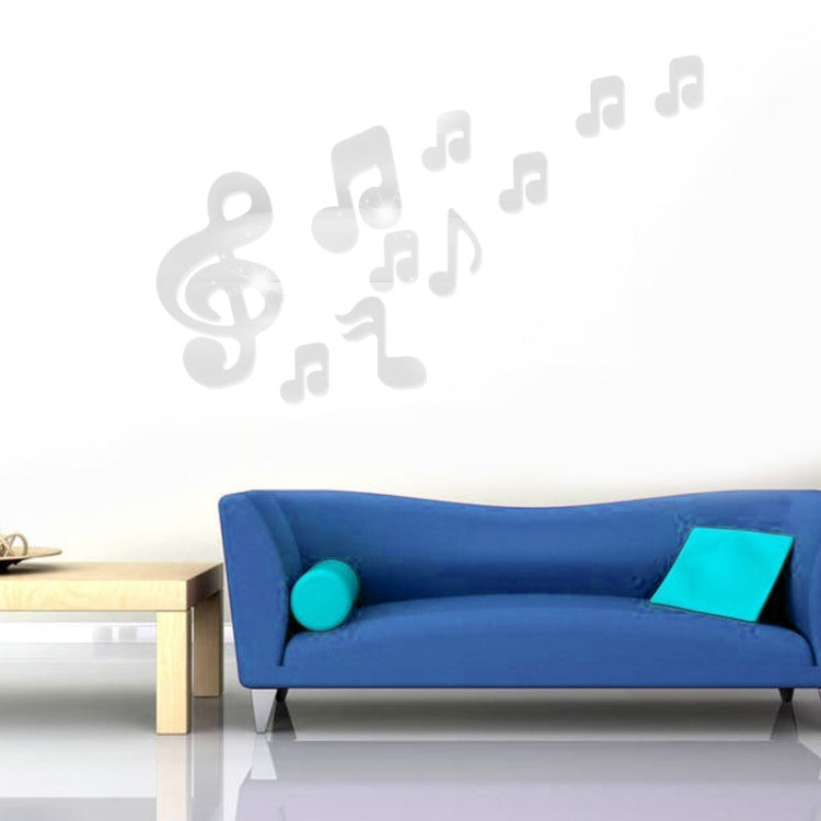 Autocollant mural 3D notes de musique en acrylique, décoration d'intérieur, salon, art de décoration murale, autocollants muraux DIY