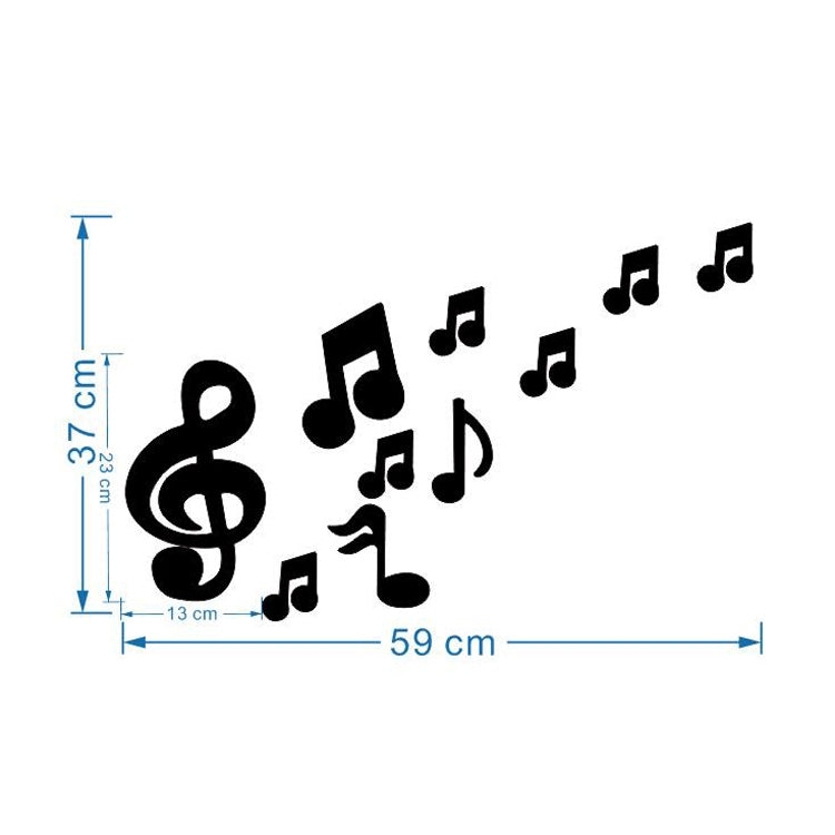 Autocollant mural 3D notes de musique en acrylique, décoration d'intérieur, salon, art de décoration murale, autocollants muraux DIY