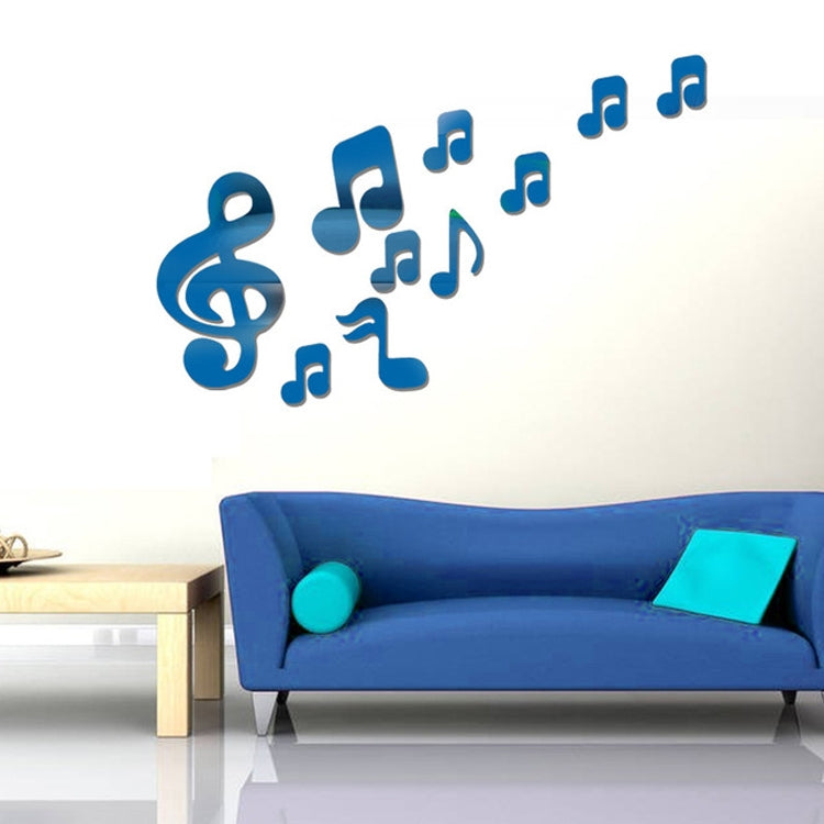 Autocollant mural 3D notes de musique en acrylique, décoration d'intérieur, salon, art de décoration murale, autocollants muraux DIY
