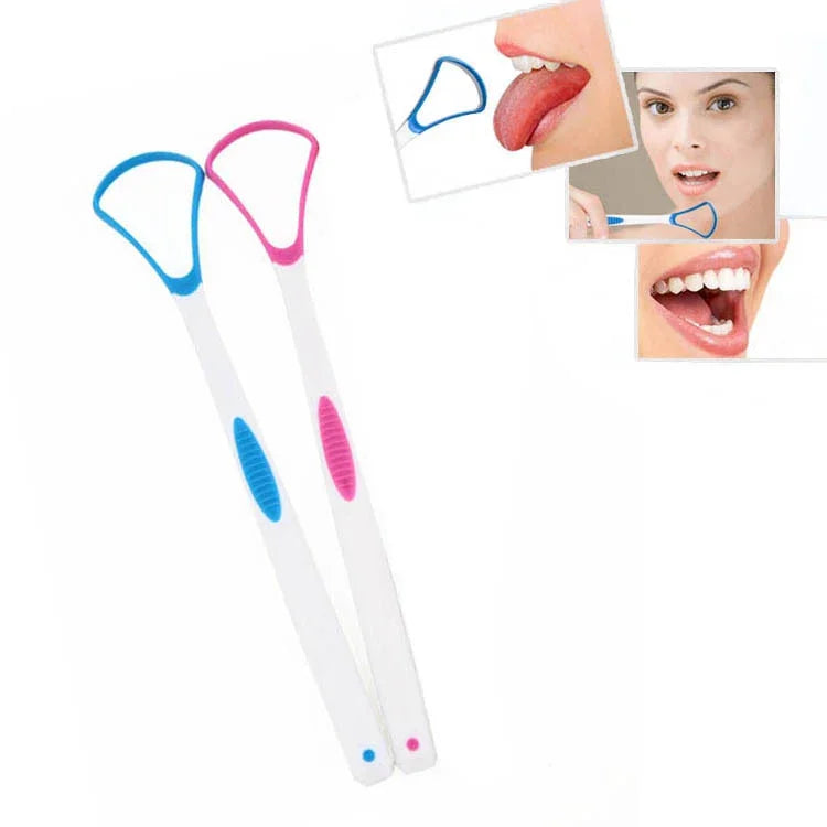2 PCS grattoir pour nettoyage du revêtement de la langue pour éliminer la mauvaise haleine, brosse à langue, couleur aléatoire