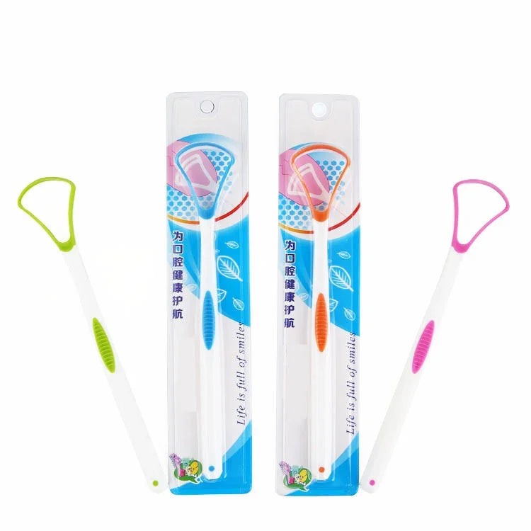 2 PCS grattoir pour nettoyage du revêtement de la langue pour éliminer la mauvaise haleine, brosse à langue, couleur aléatoire