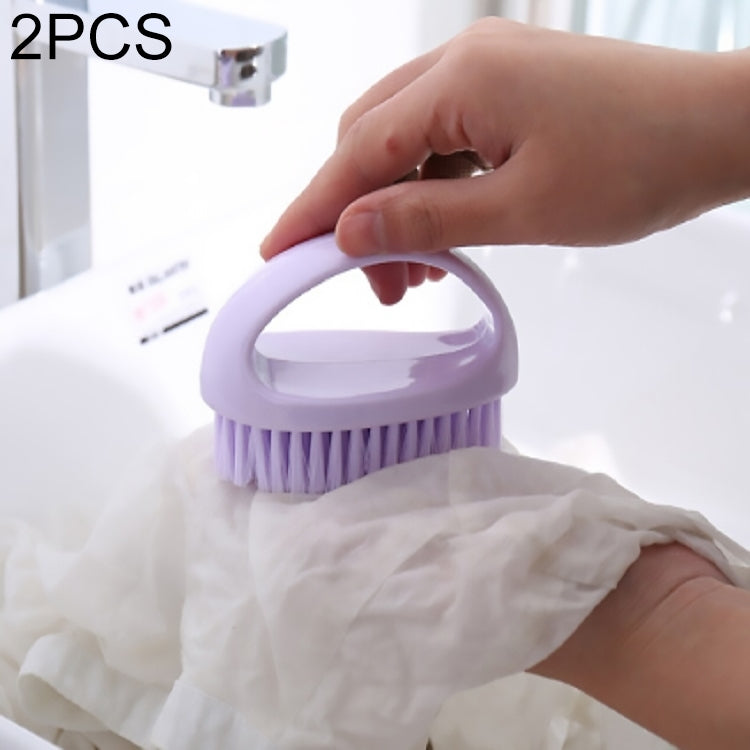 2 brosses de nettoyage multifonctions douces pour cheveux, linge, chaussures, salle de bain