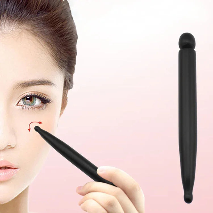 Stylo de massage de beauté en météorite naturelle, stylo d'acupuncture en pierre de massage