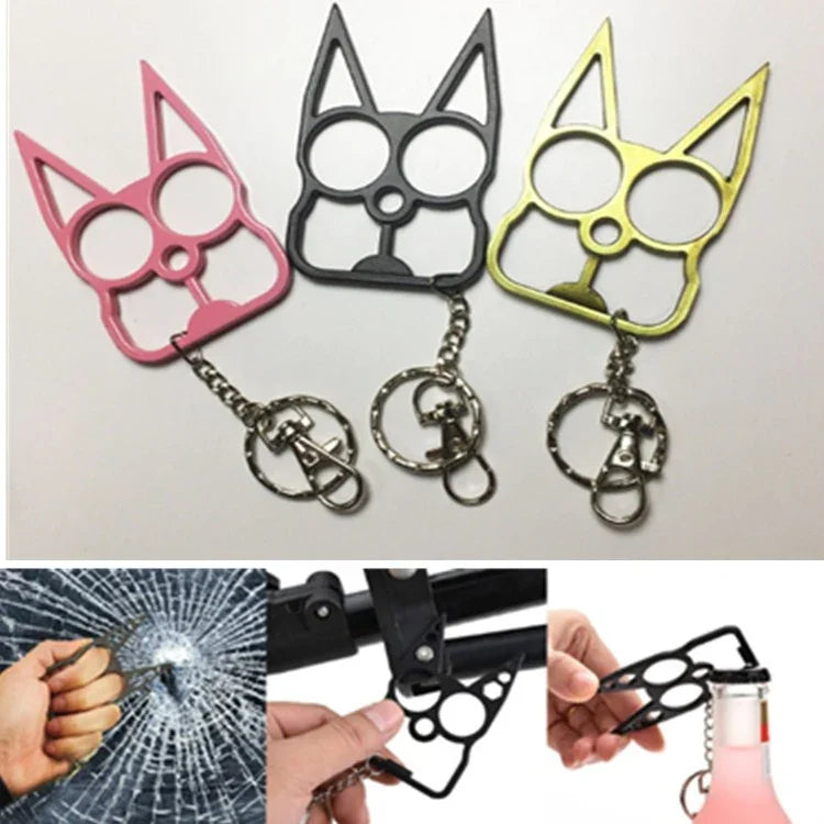 Boucle double doigt multifonctionnelle d'autodéfense pouvant briser une vitre, livraison couleur aléatoire, boucle double doigt d'autodéfense