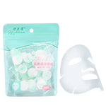 Lot de 20 masques en papier compressé jetables en coton pour le soin de la peau, masque facial en papier pour femmes