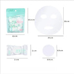 Lot de 20 masques en papier compressé jetables en coton pour le soin de la peau, masque facial en papier pour femmes