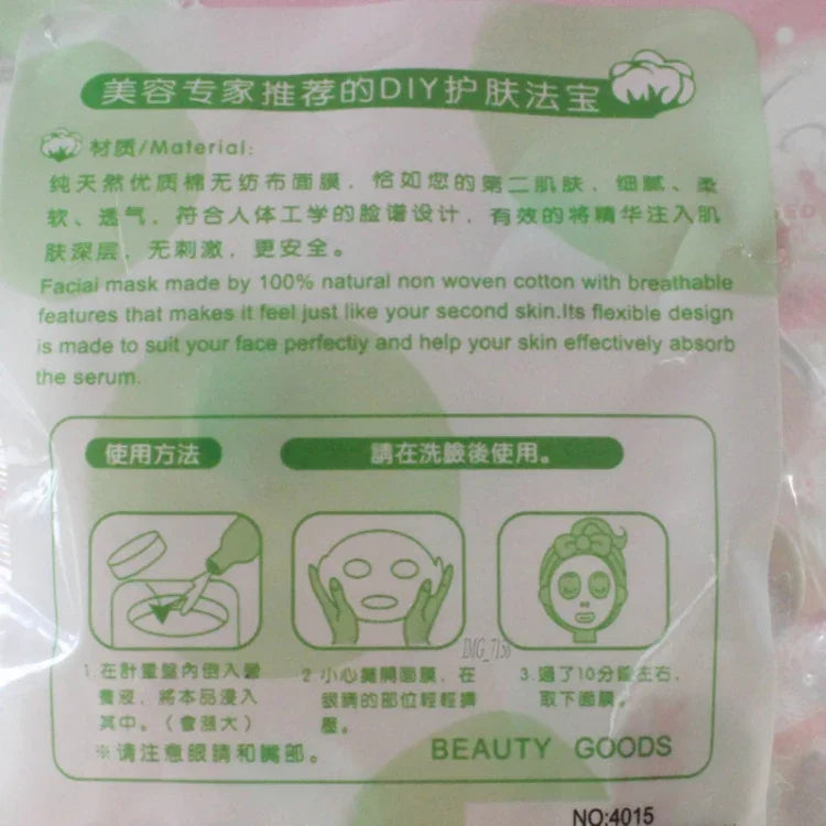 Lot de 20 masques en papier compressé jetables en coton pour le soin de la peau, masque facial en papier pour femmes