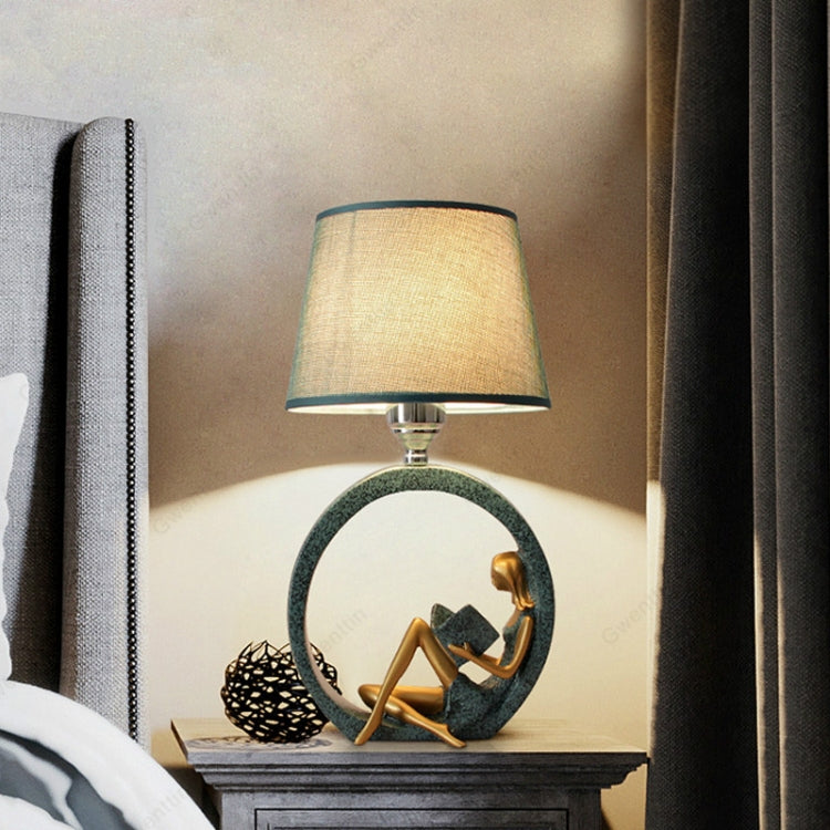 Lampe de base de statue de lecture moderne de chevet, Ampoule jaune 3W à interrupteur bouton, Ampoule blanche 3W à interrupteur bouton, Ampoule jaune 3W à variateur, Ampoule blanche 3W à variateur, Ampoule à variateur avec télécommande
