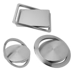 Couvercle de poubelle encastrée en acier inoxydable, rond brossé de 20 cm de diamètre, rond miroir de 24,5 cm de diamètre, carré de 16,2x22,7 cm