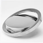 Couvercle de poubelle encastrée en acier inoxydable, rond brossé de 20 cm de diamètre, rond miroir de 24,5 cm de diamètre, carré de 16,2x22,7 cm