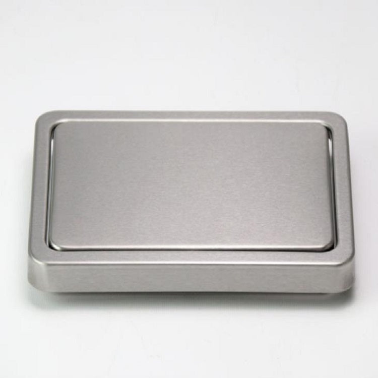 Couvercle de poubelle encastrée en acier inoxydable, rond brossé de 20 cm de diamètre, rond miroir de 24,5 cm de diamètre, carré de 16,2x22,7 cm