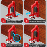 Butoir de porte d'autodéfense, Butoir de porte de voyage, Verrou de porte de sécurité, Butoir de porte avec alarme