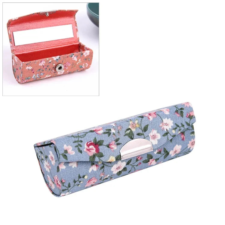 Mini avec miroir Boîte à maquillage portable Boîte à rouge à lèvres