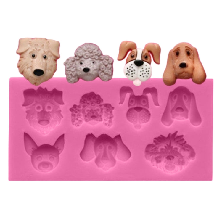 Moule de décoration de gâteau en silicone motif chiens de dessin animé, motif chiens