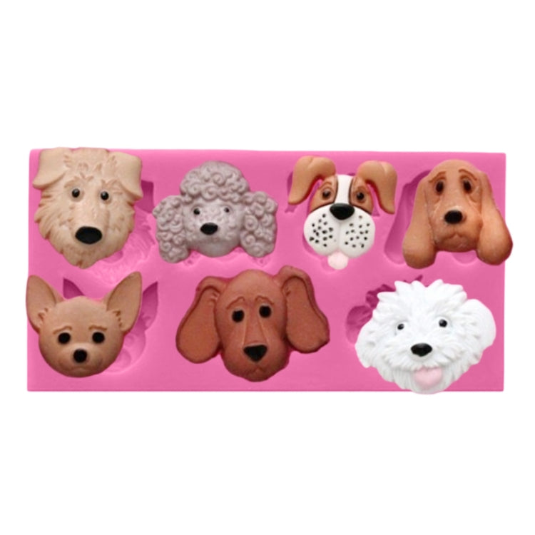 Moule de décoration de gâteau en silicone motif chiens de dessin animé, motif chiens