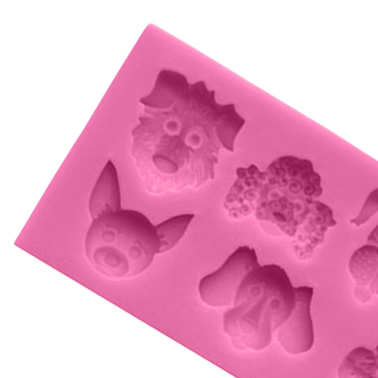 Moule de décoration de gâteau en silicone motif chiens de dessin animé, motif chiens