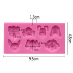 Moule de décoration de gâteau en silicone motif chiens de dessin animé, motif chiens