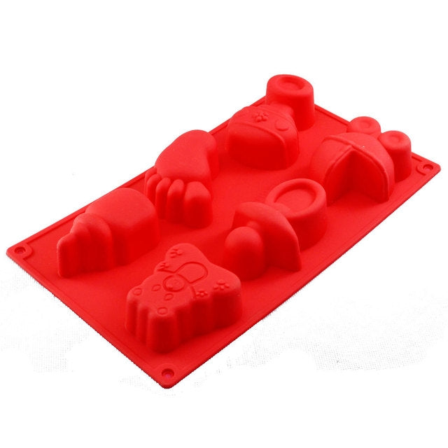 Moule de cuisson en silicone pour bébé, forme jouets, gelée, pudding, chocolat, décoration de gâteaux, livraison couleur aléatoire, forme jouets pour bébé