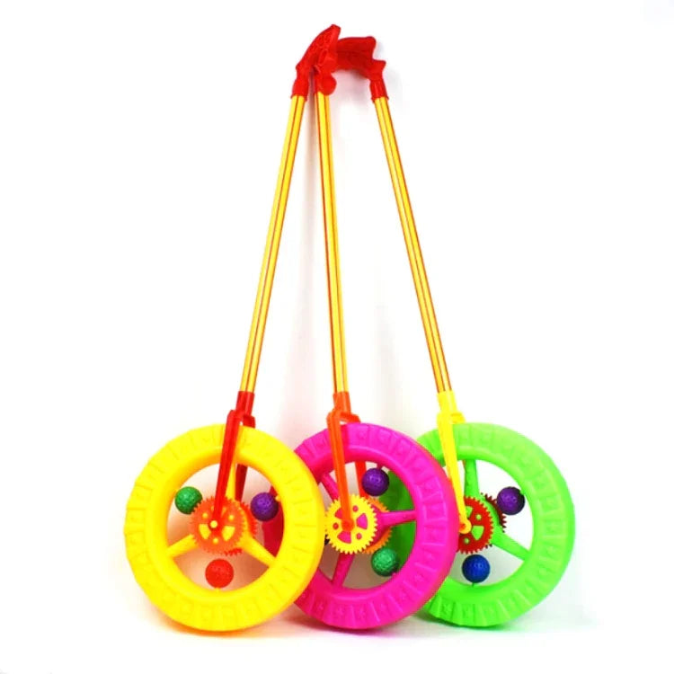 Jouets chariot, trotteur bébé à roue unique, livraison couleur aléatoire, Pousseur à roue unique