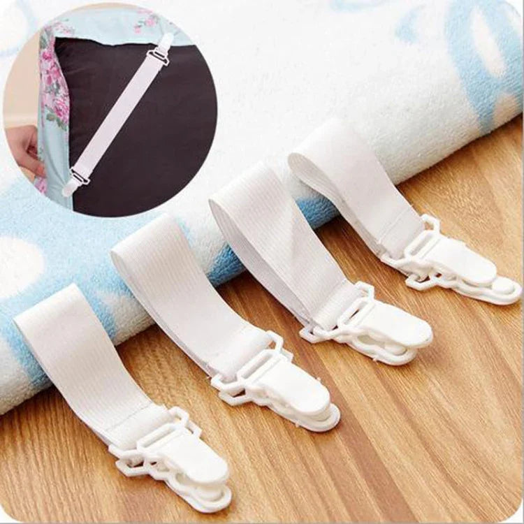4 PCS Pinces élastiques antidérapantes pour draps, pinces pour draps