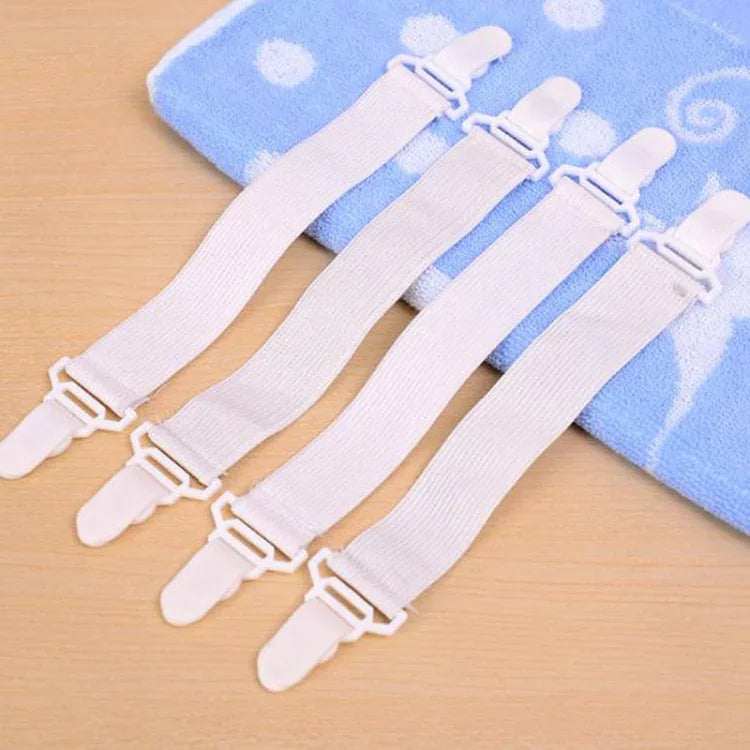 4 PCS Pinces élastiques antidérapantes pour draps, pinces pour draps