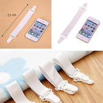 4 PCS Pinces élastiques antidérapantes pour draps, pinces pour draps