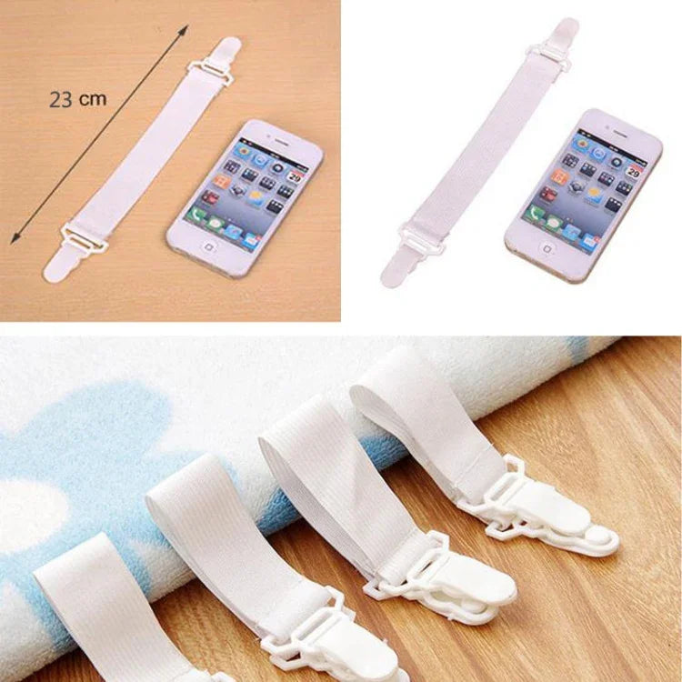 4 PCS Pinces élastiques antidérapantes pour draps, pinces pour draps