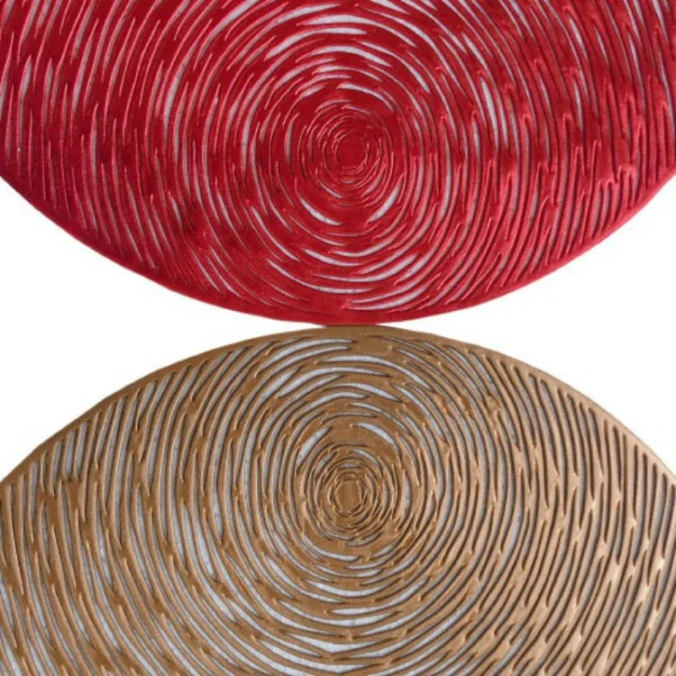 2 PCS Sets de Table Ronds à Motifs Creux en PVC pour Sous-tasse de Café