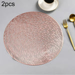 2 PCS Sets de Table Ronds à Motifs Creux en PVC pour Sous-tasse de Café