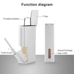 Poubelle de salle de bain et brosse WC - Ensemble de rangement pour poubelle de toilettes